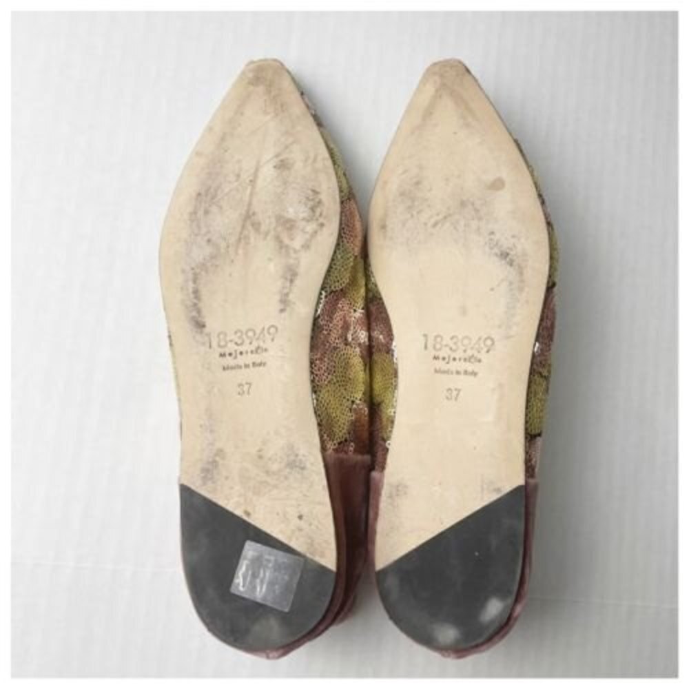 18-3949 Majoree Sequins Gold Pink Loafers shoes women’s Size 37 Made In Italy‌‌‌ - Picture 5 of 9